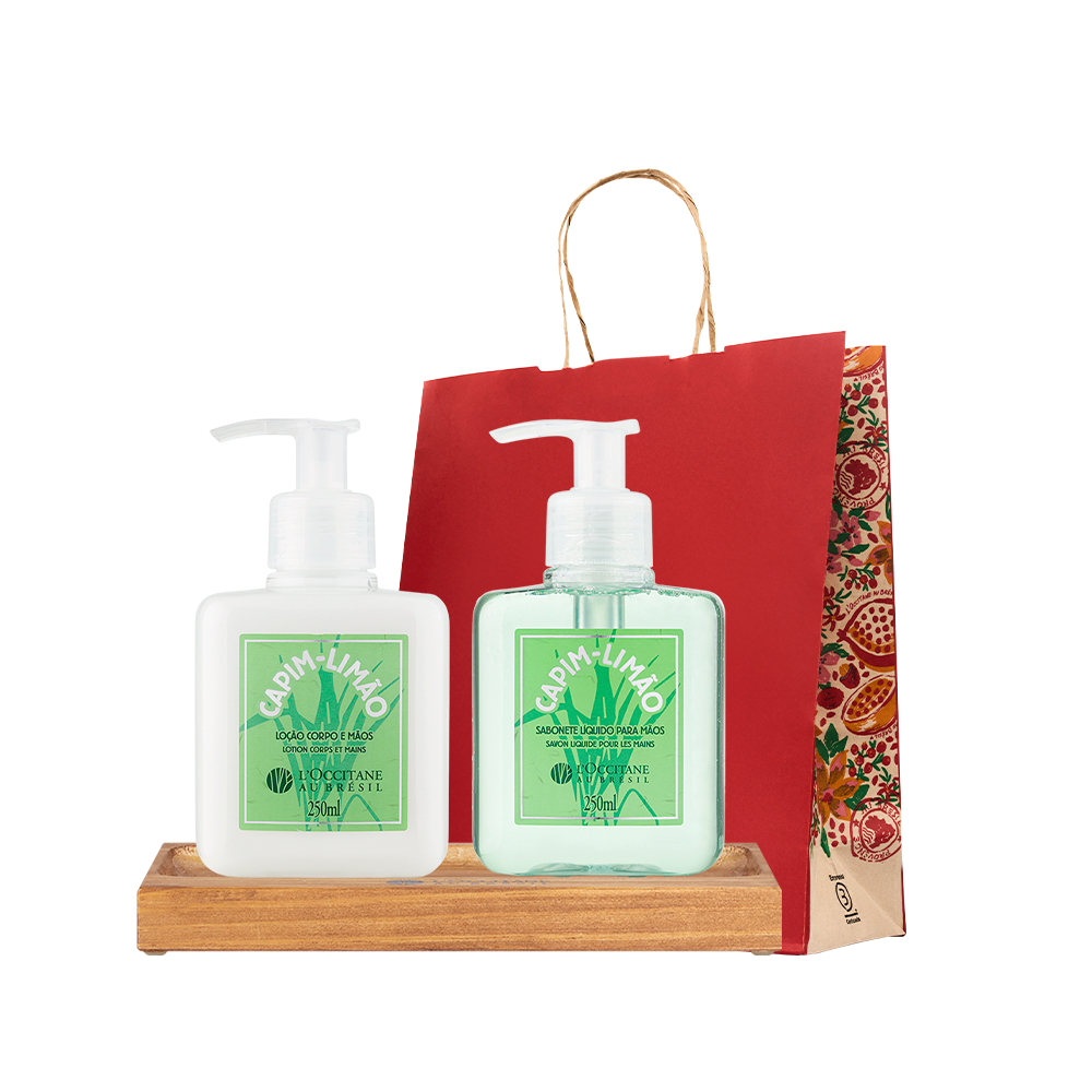 Presente Sabonete e Lo&ccedil;&atilde;o Capim-Lim&atilde;o com Suporte Lavabo, ,  large image number 0